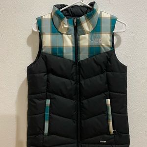 The North Face 550 down plaid vest